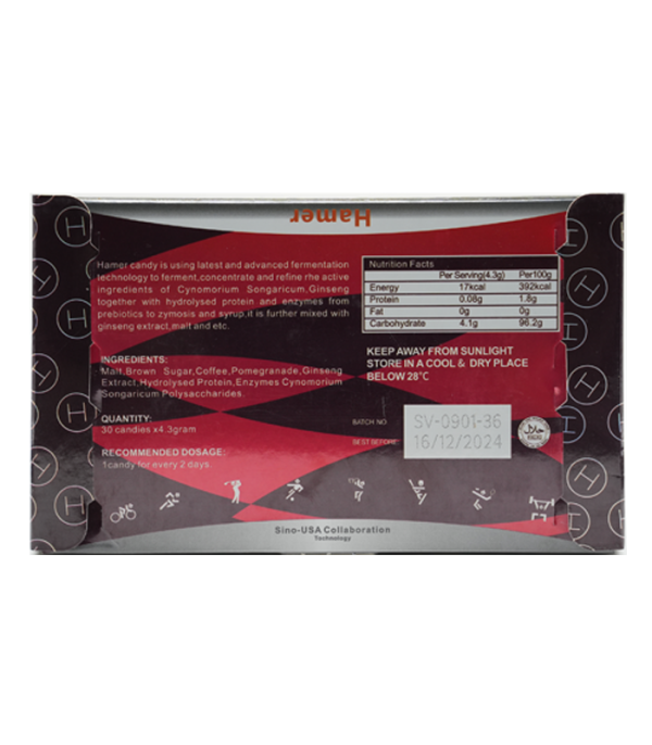 汗馬糖|馬來西亞Hamer Candy|天然糖果食品|無副作用|效果強|30顆一盒 | 新義安藥局官方直營：圖片 2